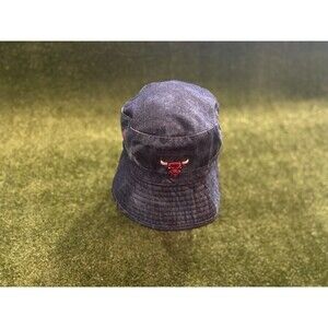 NBA Chicago Bulls Bucket Hat Denim Blue Size M/L Mitchell & Ness Vintage